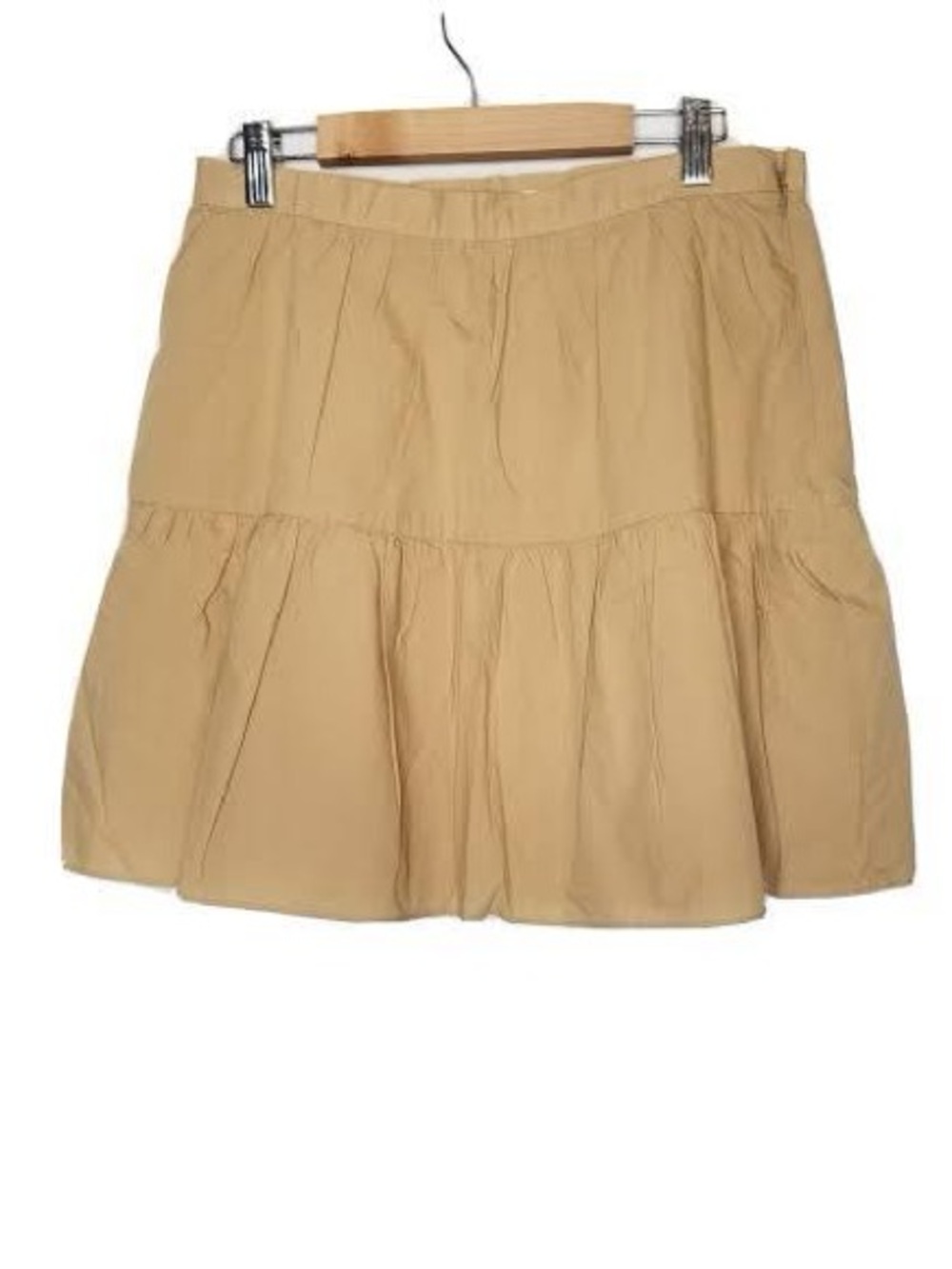 Madewell Beige Tiered Mini Skirt